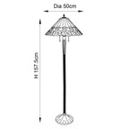 64192 Jamelia Tiffany Floor Lamp