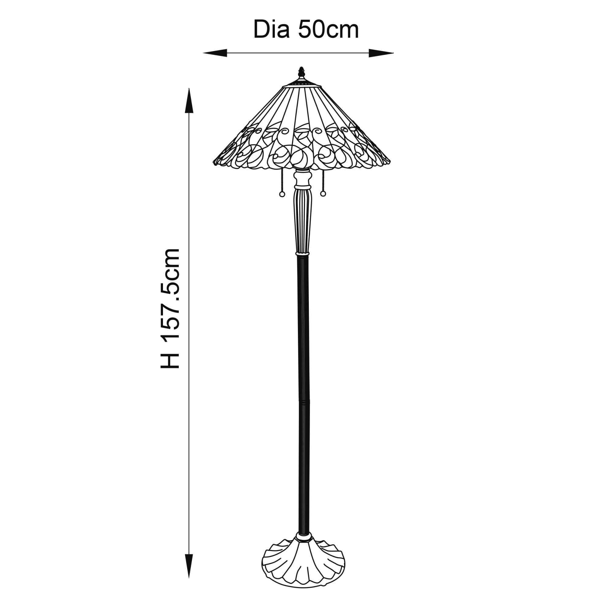 64192 Jamelia Tiffany Floor Lamp