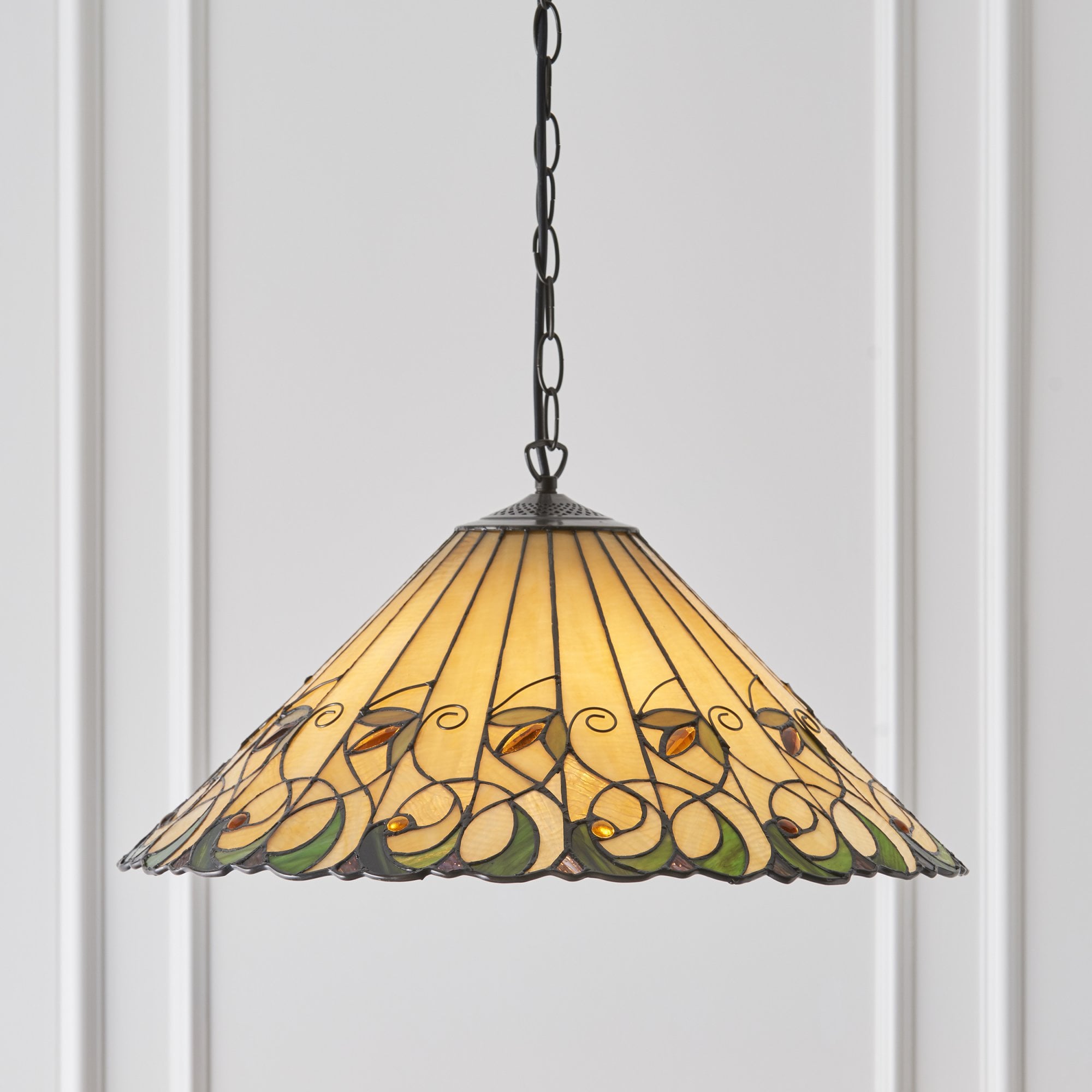 64194 Jamelia Tiffany Large 3 Light Pendant