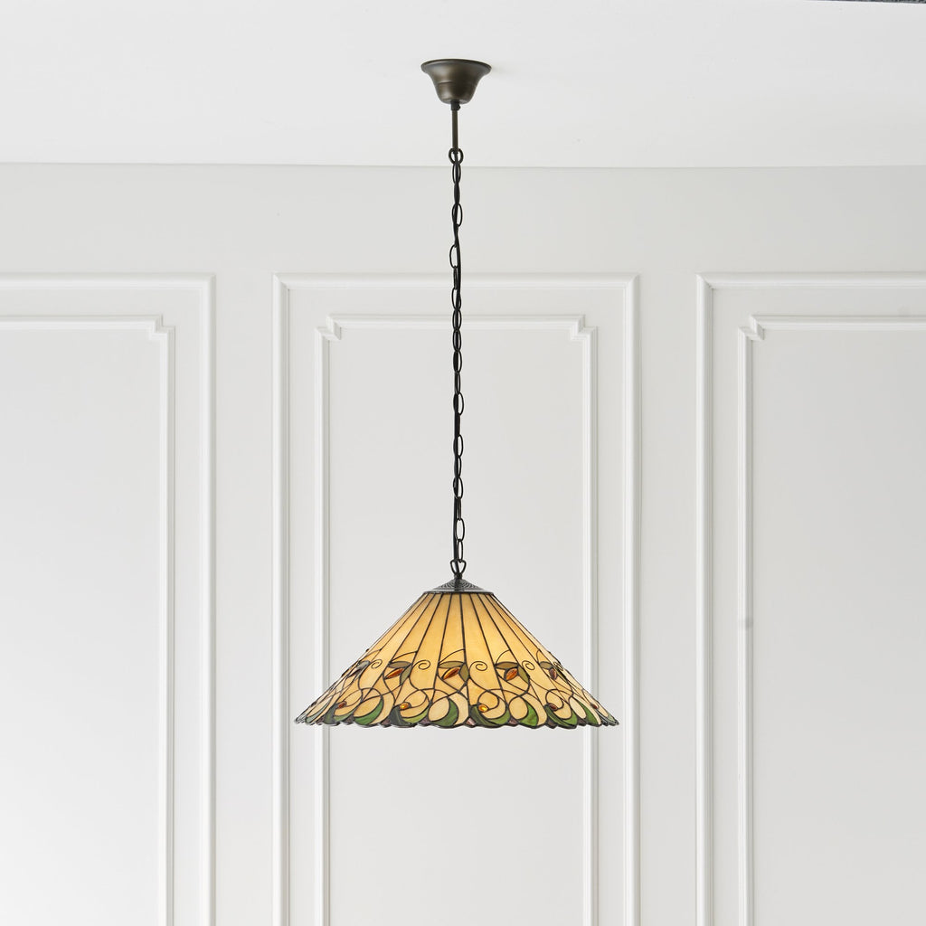 64194 Jamelia Tiffany Large 3 Light Pendant