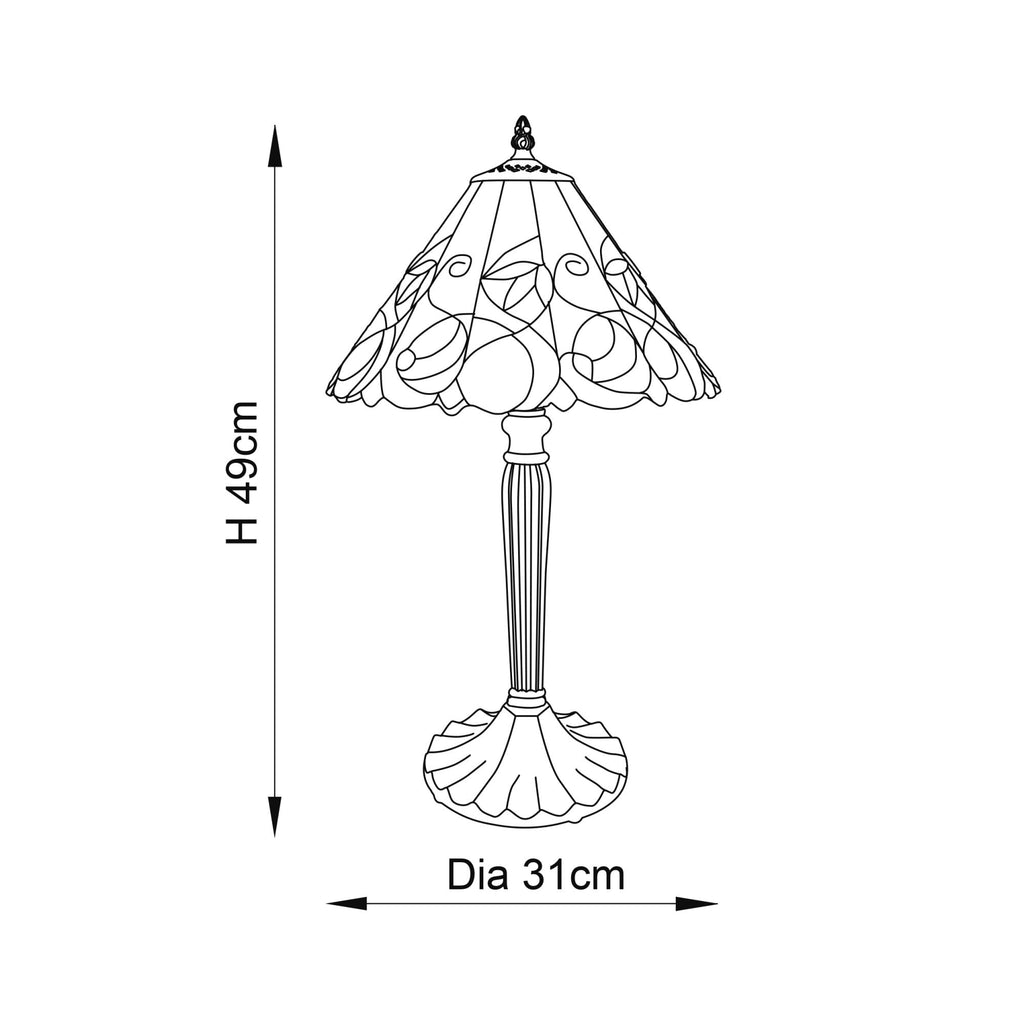 64195 Jamelia Tiffany Small Table Lamp