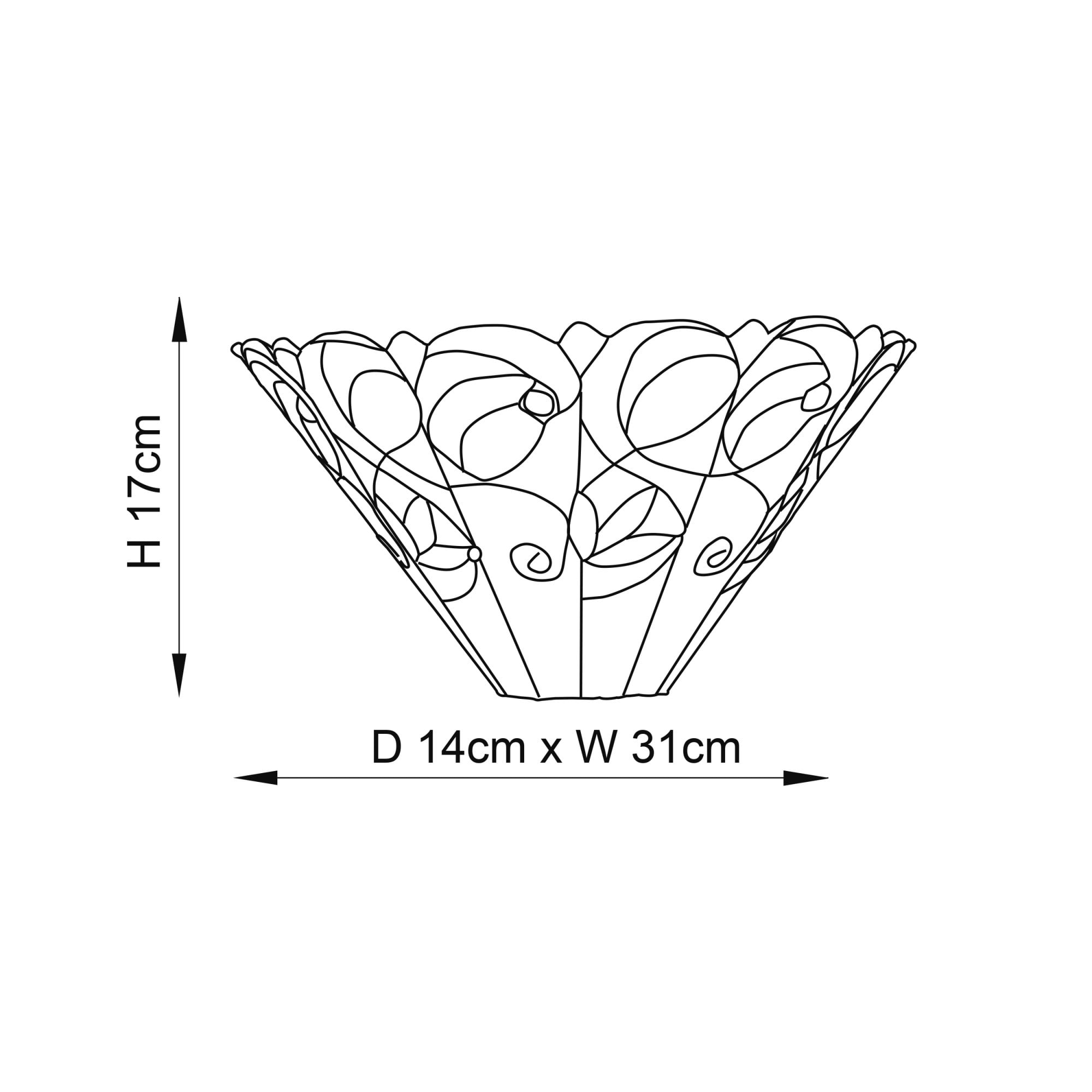 64198 Jamelia Tiffany Wall Light