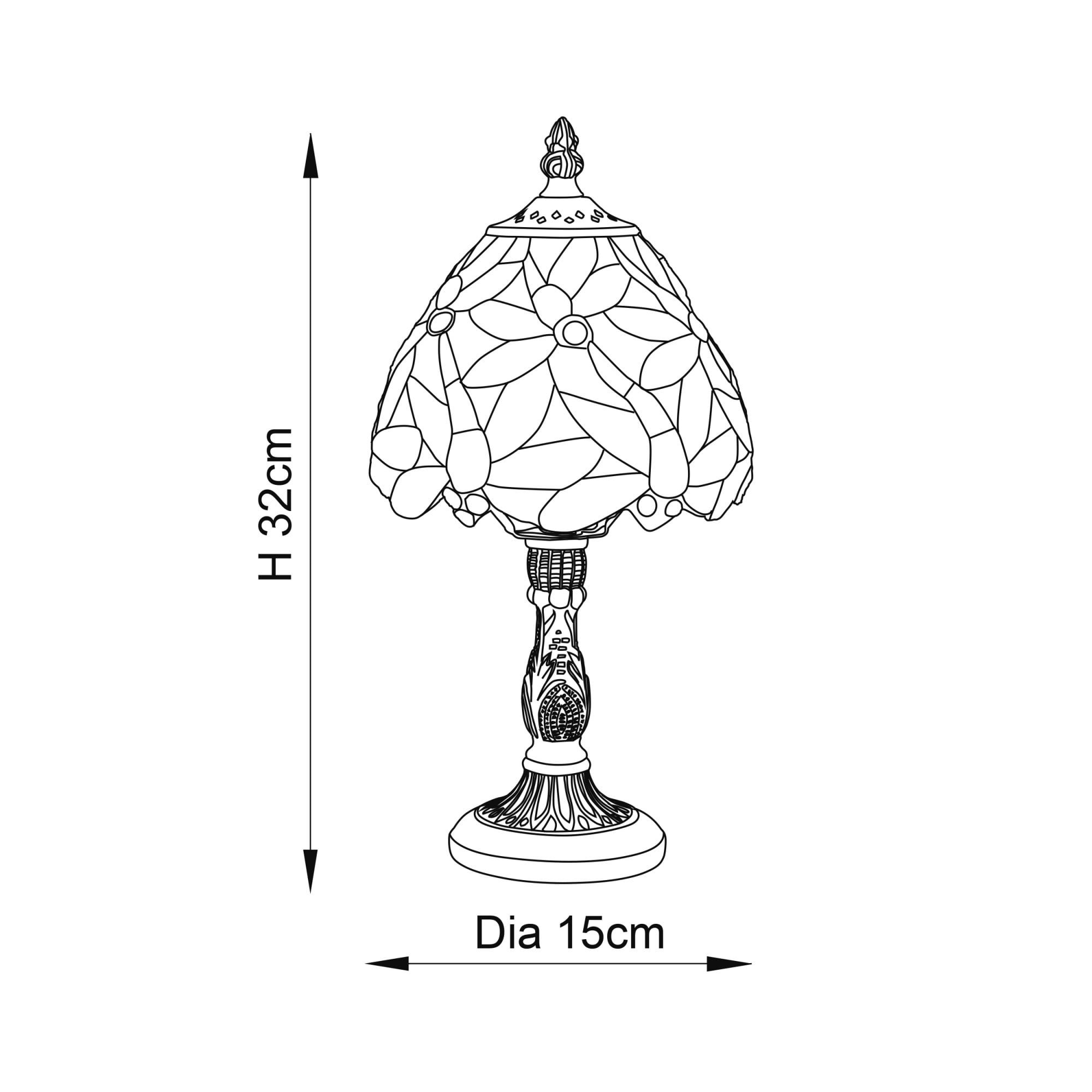 64246 Lorette Tiffany Mini Table Lamp