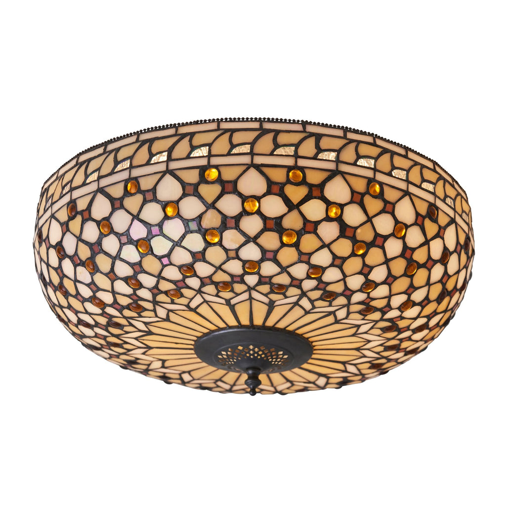 64276 Mille Feux Tiffany Large 2 Light Flush