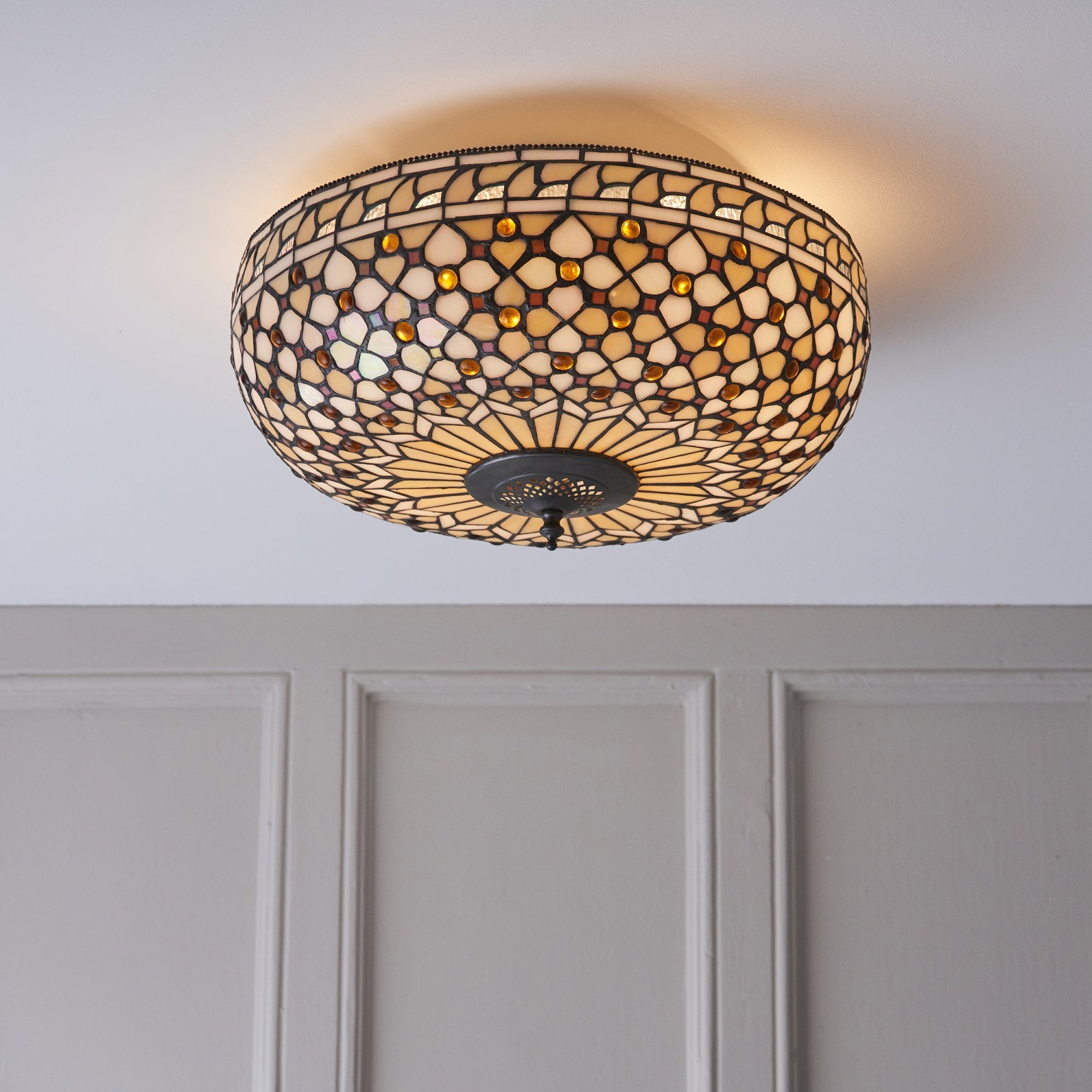 64276 Mille Feux Tiffany Large 2 Light Flush