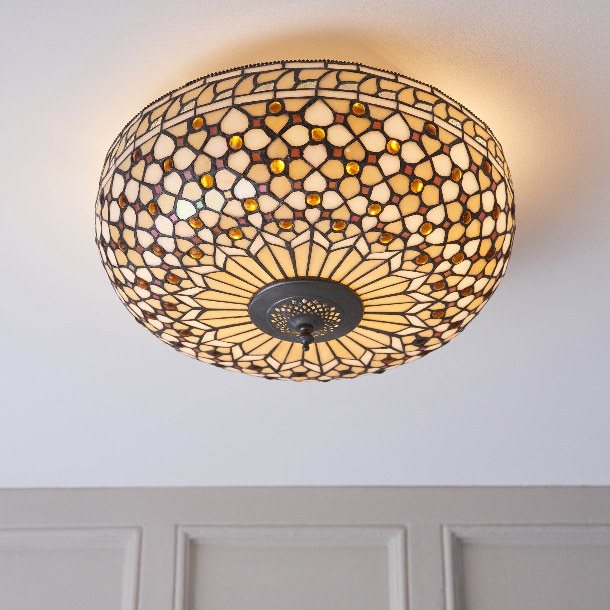 64276 Mille Feux Tiffany Large 2 Light Flush