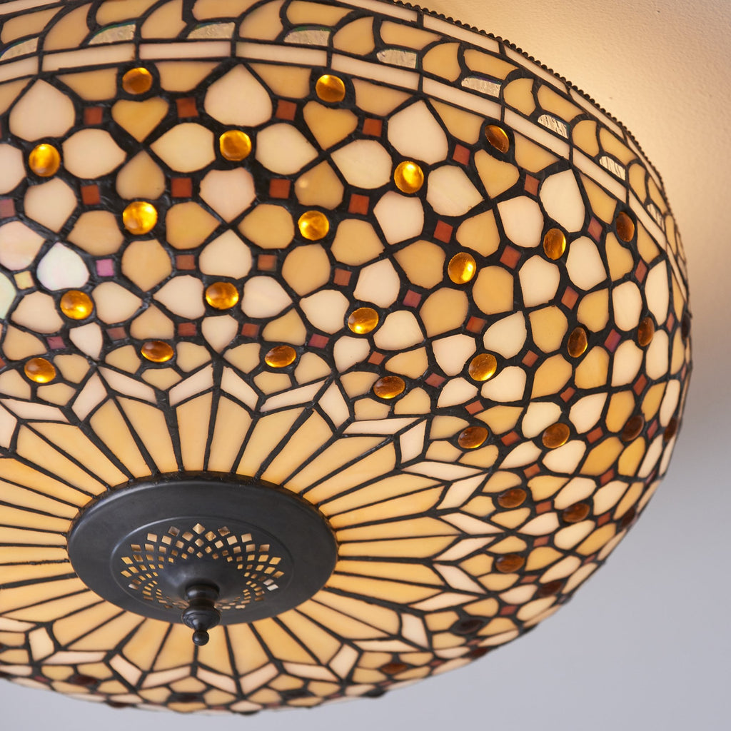 64276 Mille Feux Tiffany Large 2 Light Flush