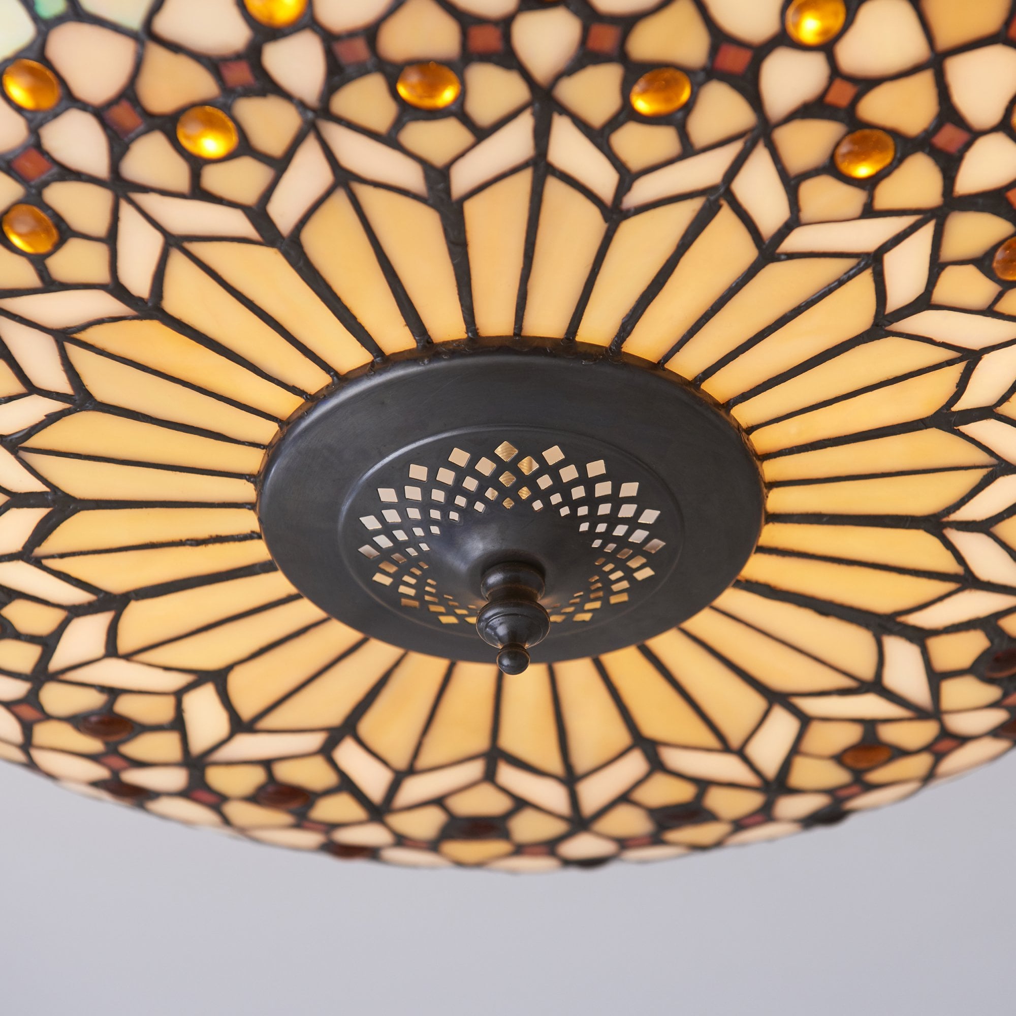 64276 Mille Feux Tiffany Large 2 Light Flush
