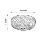 64276 Mille Feux Tiffany Large 2 Light Flush