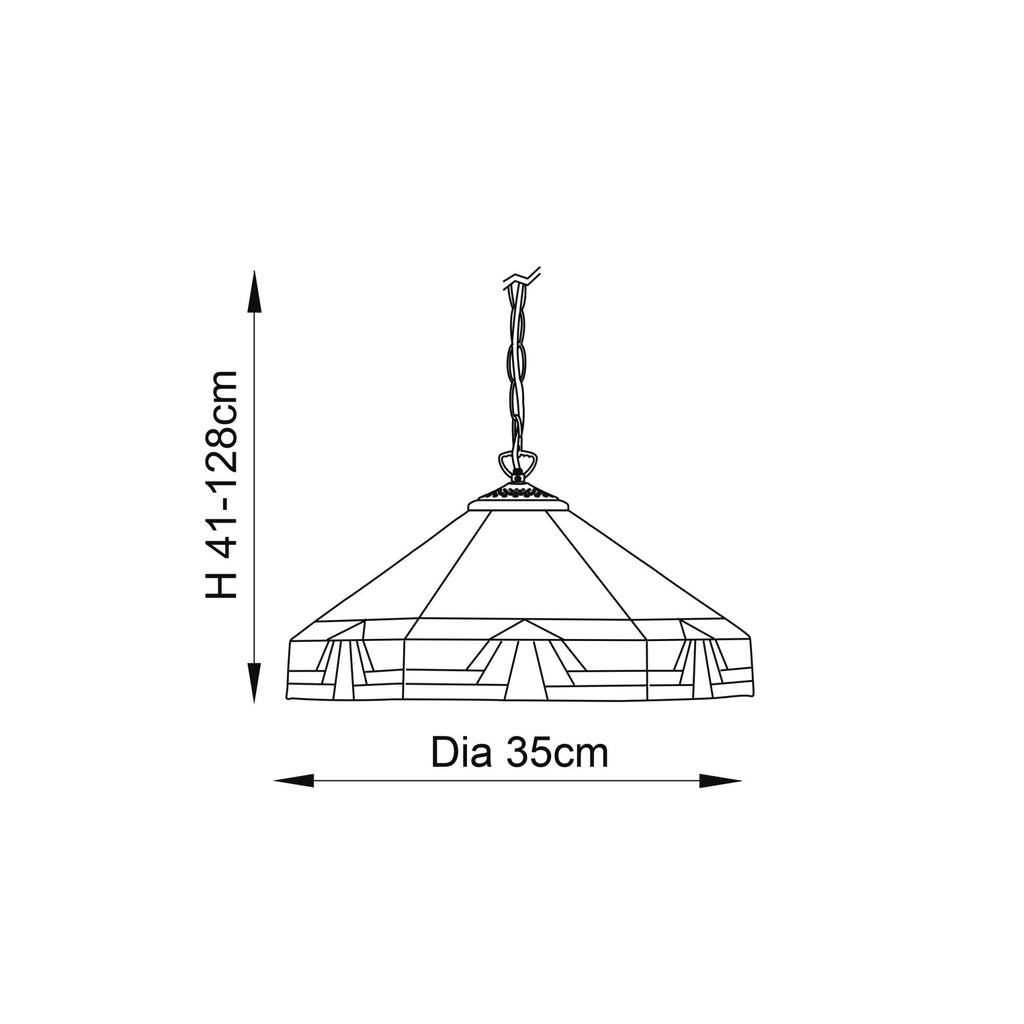 64285 Nevada Tiffany Medium 1 Light Pendant