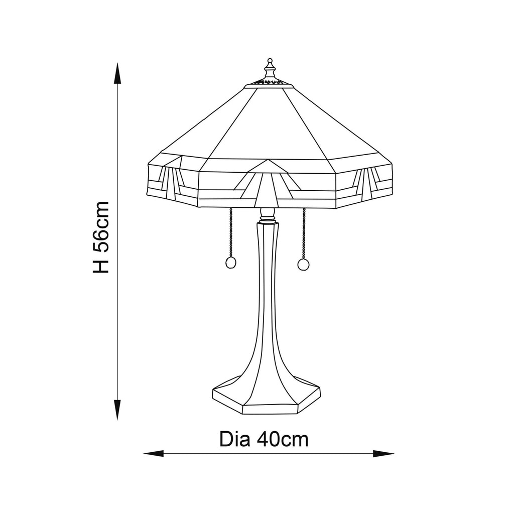 64286 Nevada Tiffany Medium Table Lamp