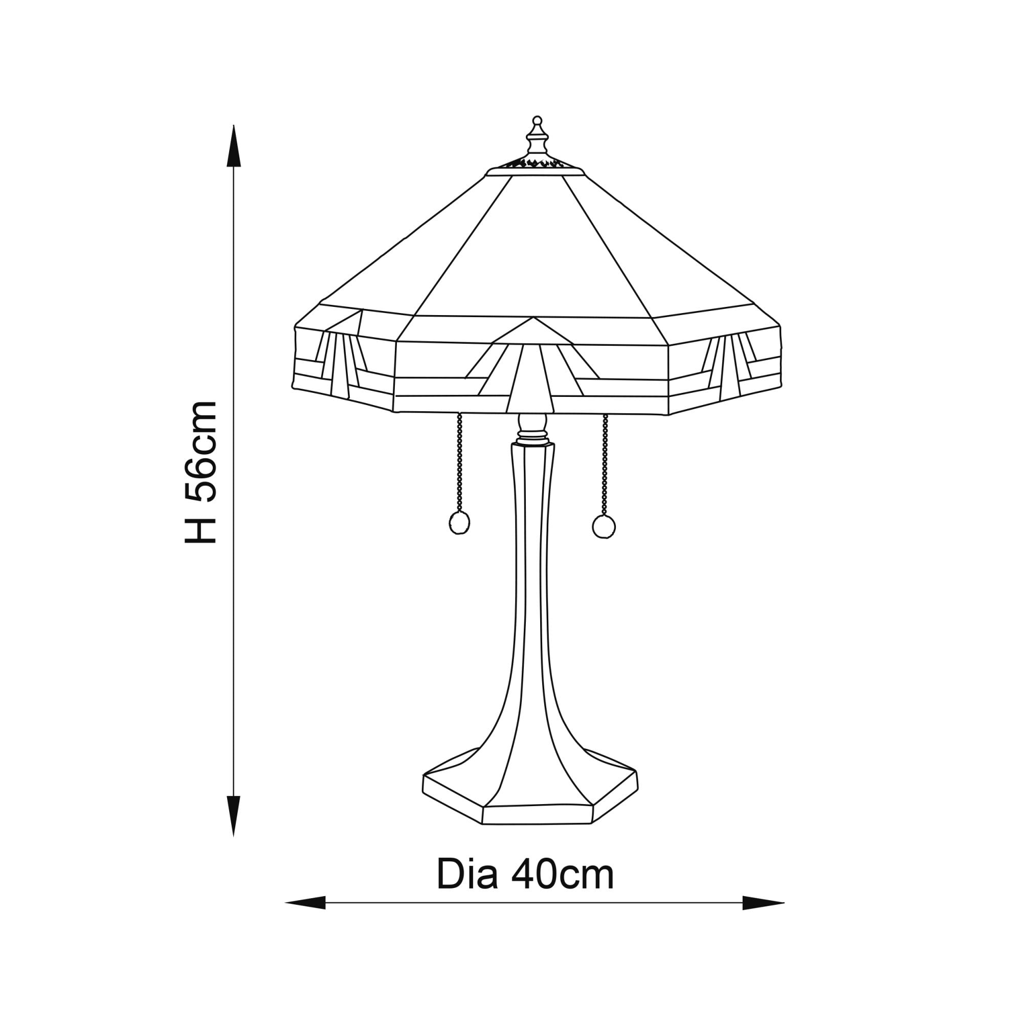 64286 Nevada Tiffany Medium Table Lamp