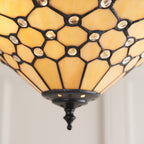 64300 Pearl Tiffany Medium 3 Light Semi Flush