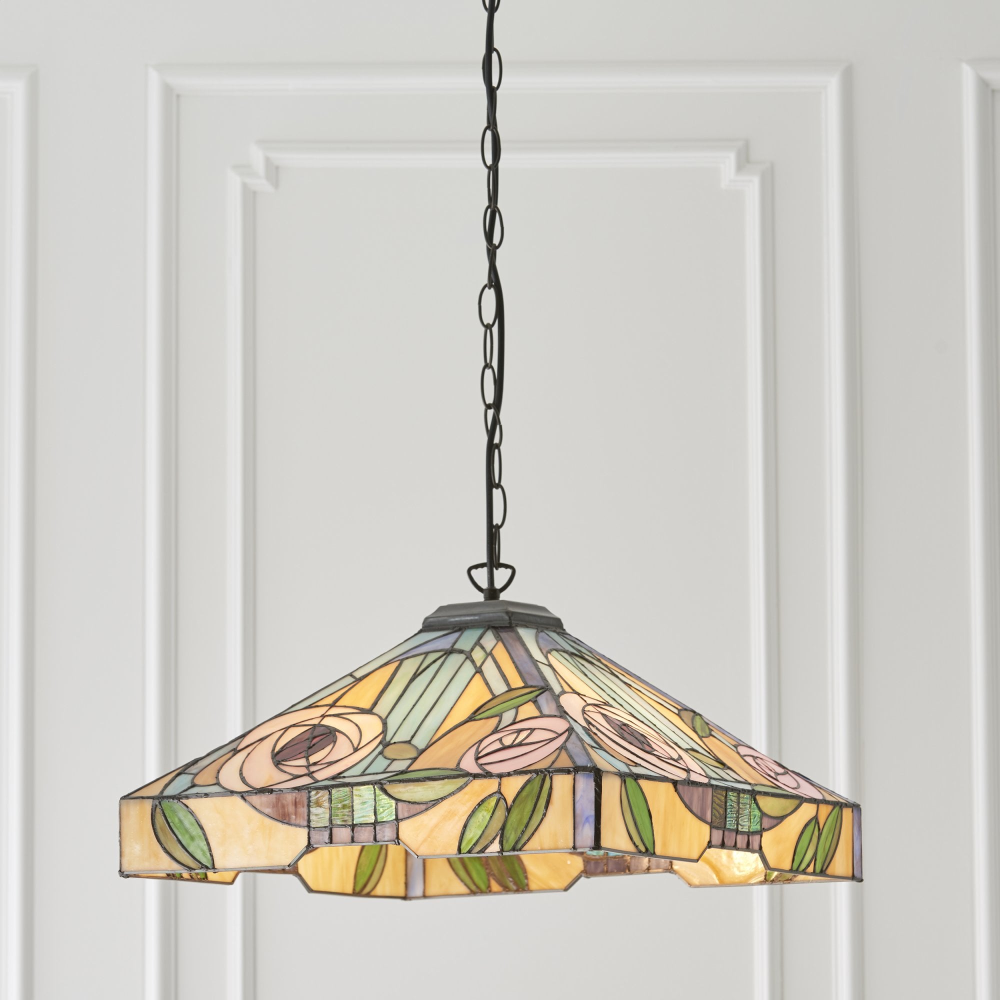 64384 Willow Tiffany Large 3 Light Pendant