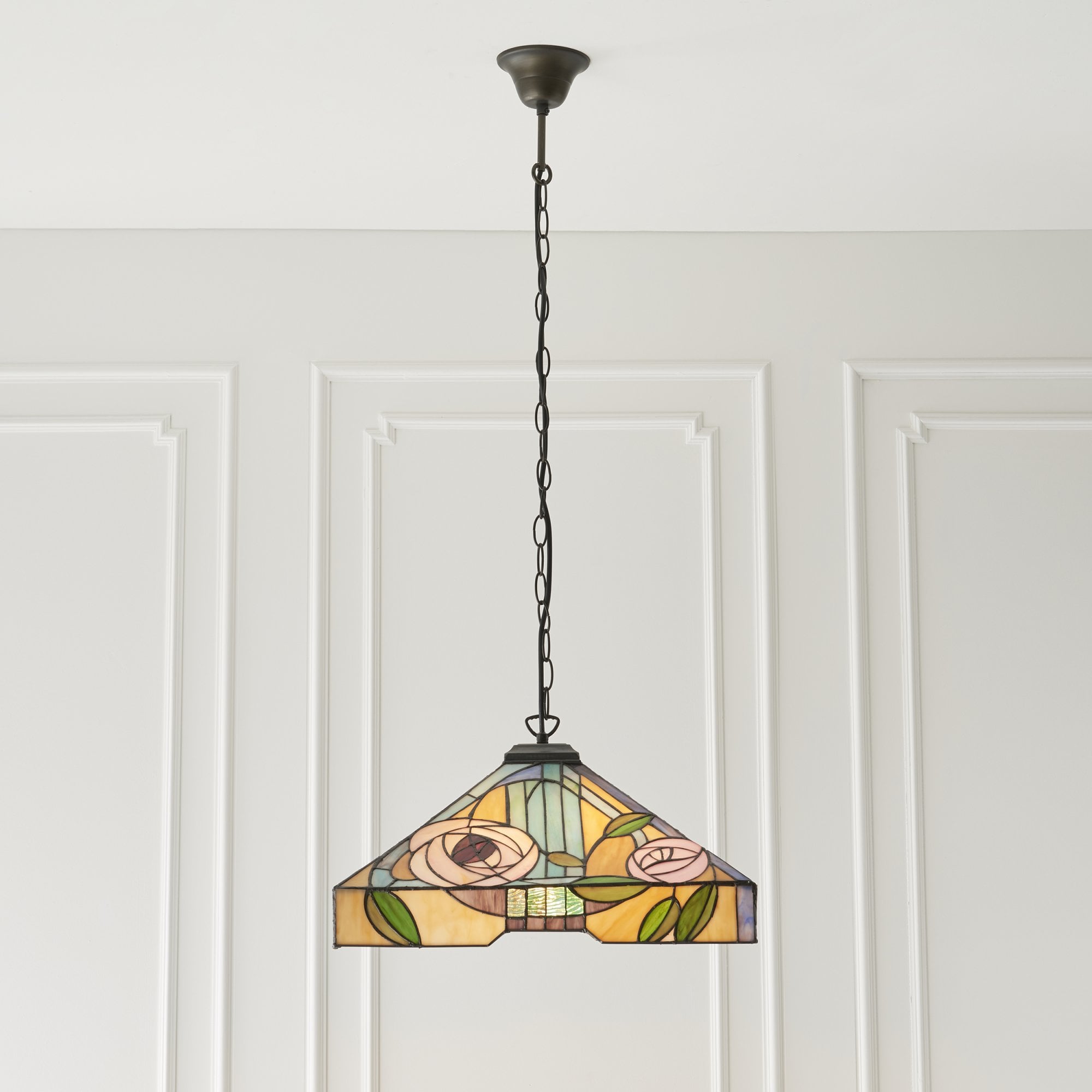 64384 Willow Tiffany Large 3 Light Pendant