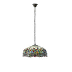 66148 Dragonfly Blue Tiffany Large 3 Light Pendant