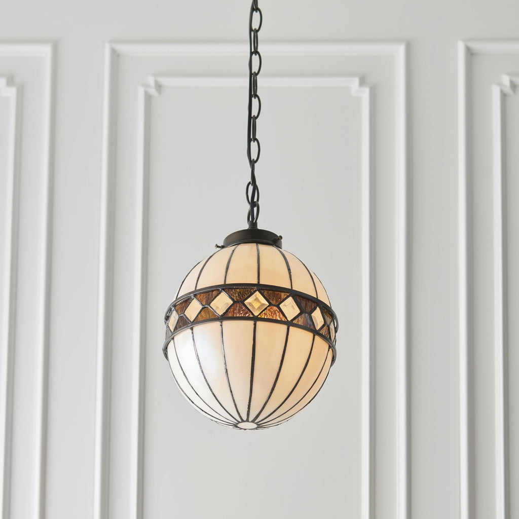 67044 Fargo Tiffany Small Globe 1 Light Pendant