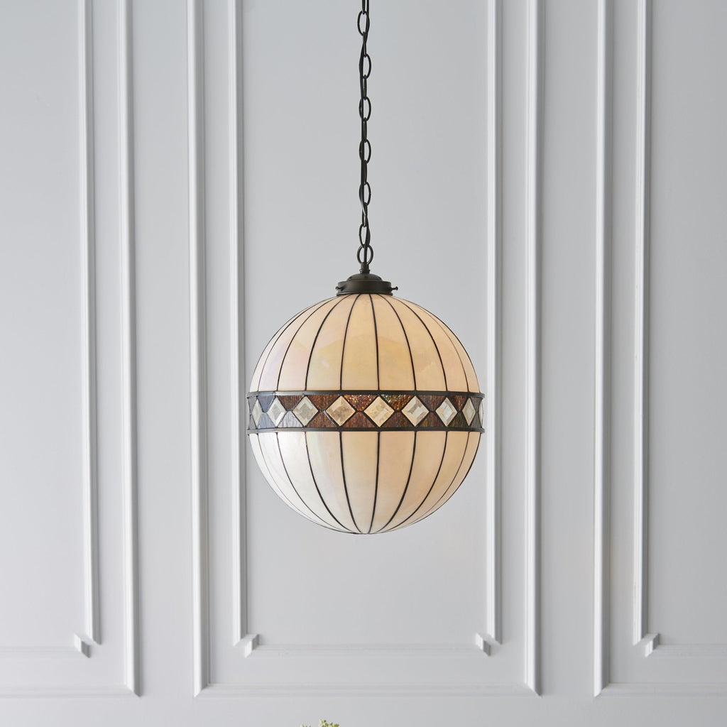 67045 Fargo Tiffany Medium Globe 1 Light Pendant