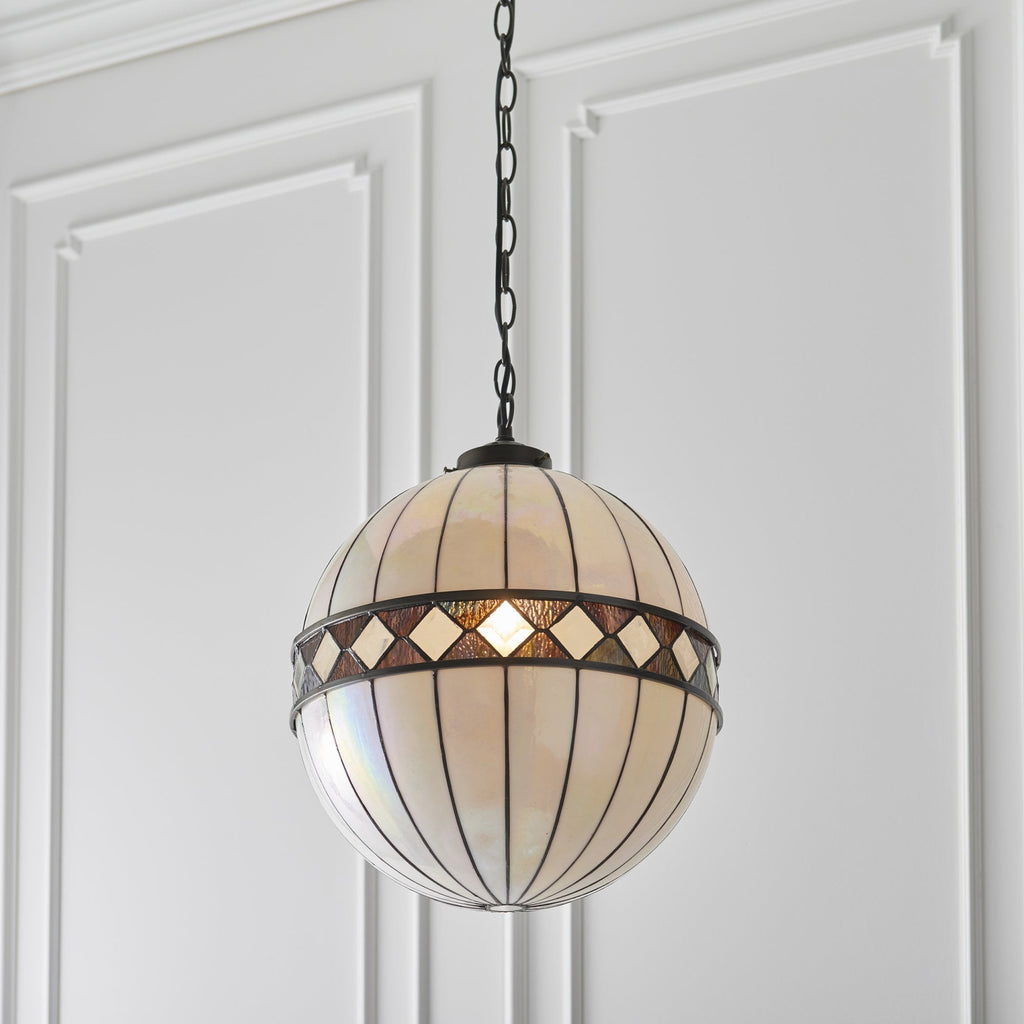 67045 Fargo Tiffany Medium Globe 1 Light Pendant