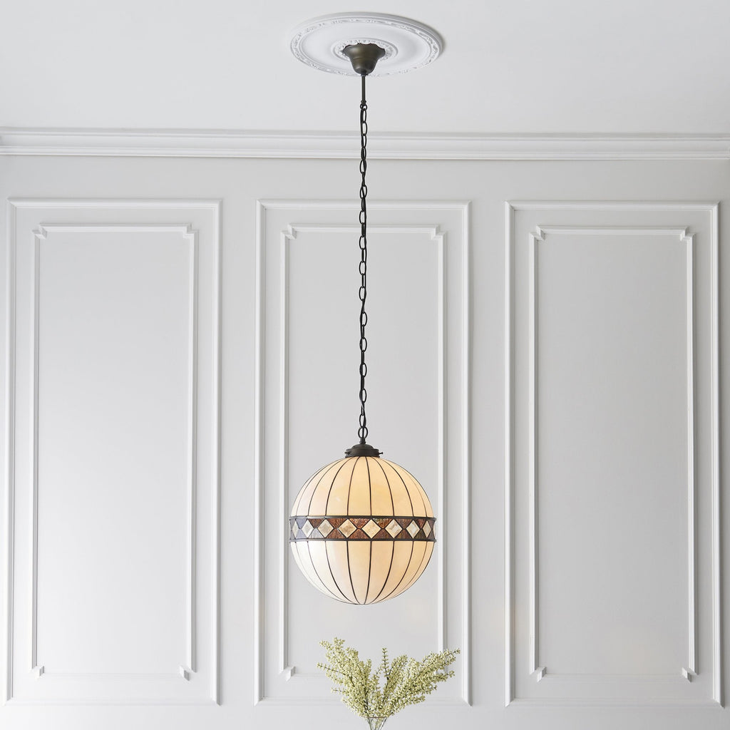 67045 Fargo Tiffany Medium Globe 1 Light Pendant