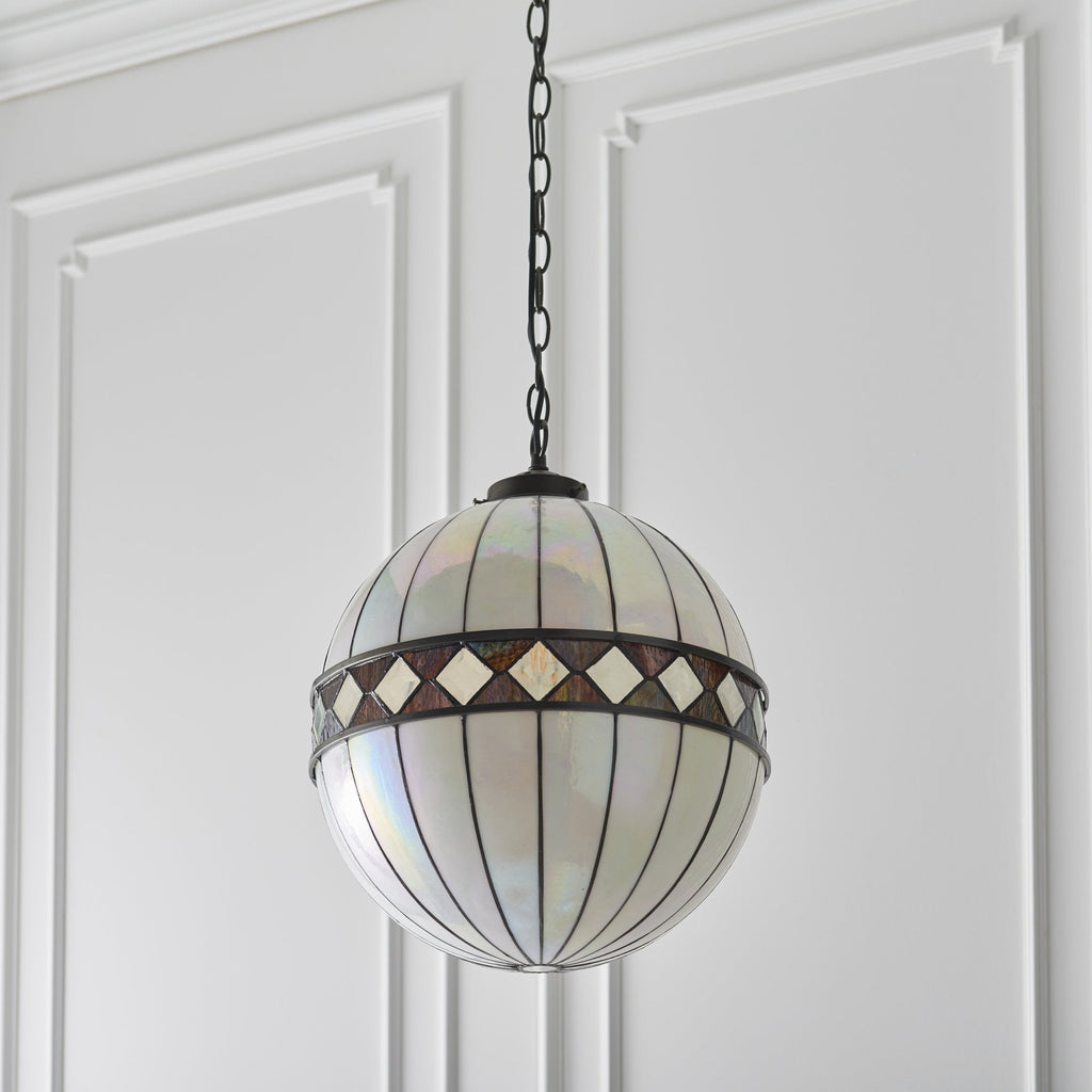 67045 Fargo Tiffany Medium Globe 1 Light Pendant