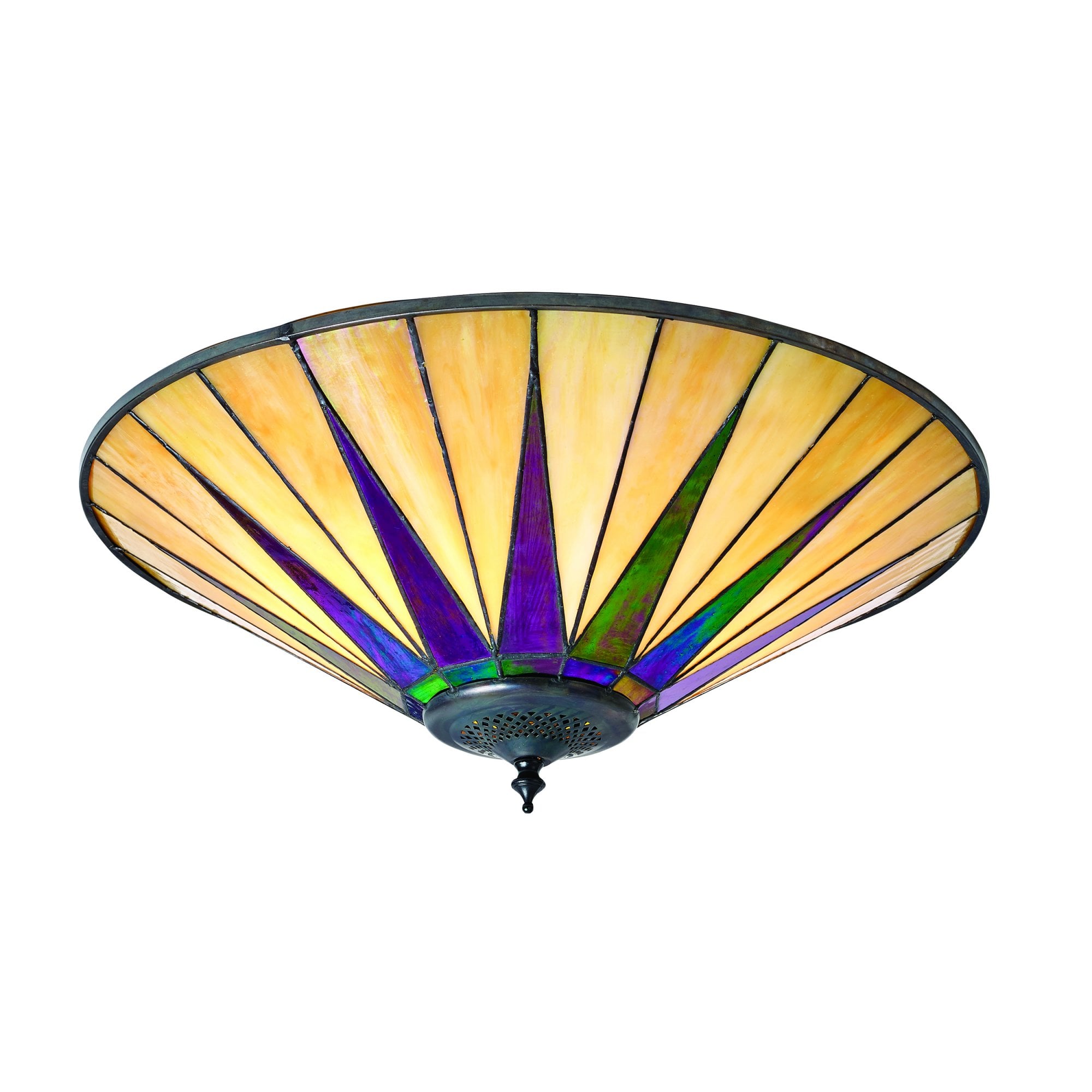 70240 Dark Star Tiffany Large 2 Light Flush