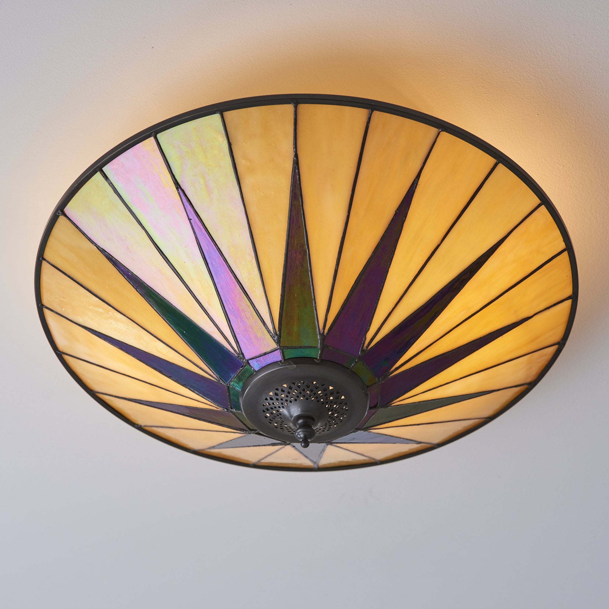 70240 Dark Star Tiffany Large 2 Light Flush