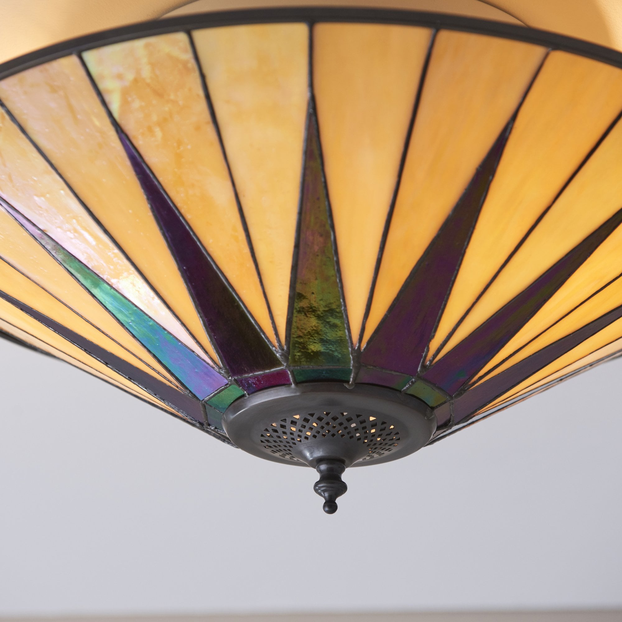 70240 Dark Star Tiffany Large 2 Light Flush