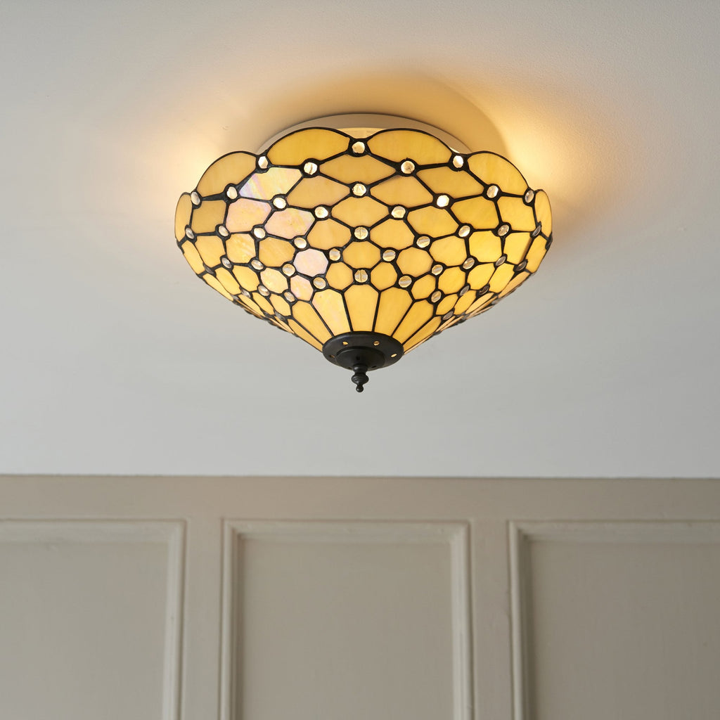 70242 Pearl Tiffany Medium 2 Light Flush