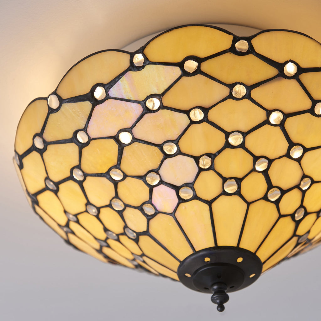 70242 Pearl Tiffany Medium 2 Light Flush