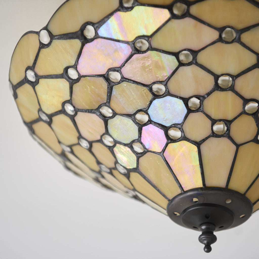 70242 Pearl Tiffany Medium 2 Light Flush