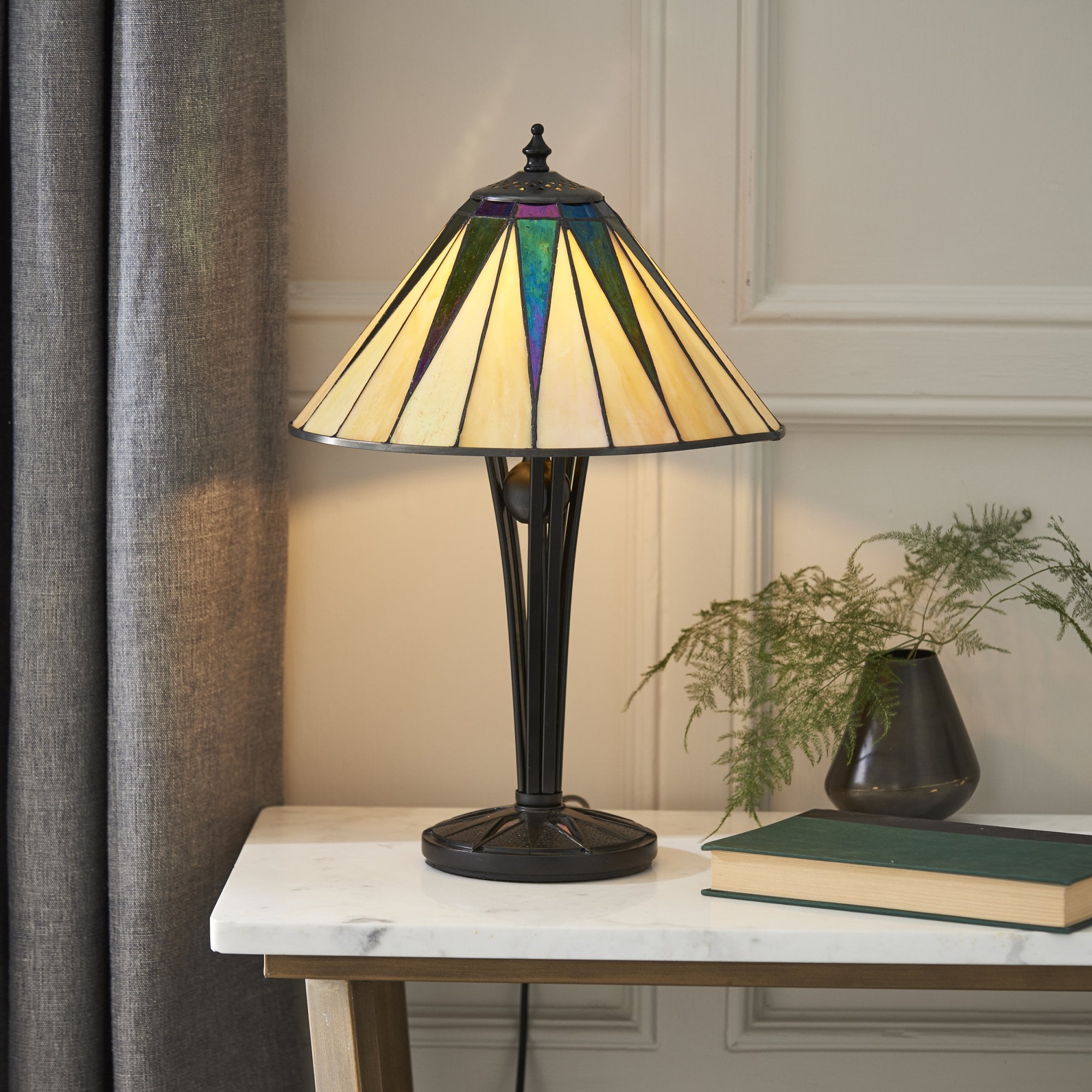 70367 Dark Star Tiffany Small Table Lamp