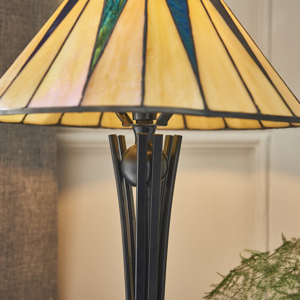 70367 Dark Star Tiffany Small Table Lamp