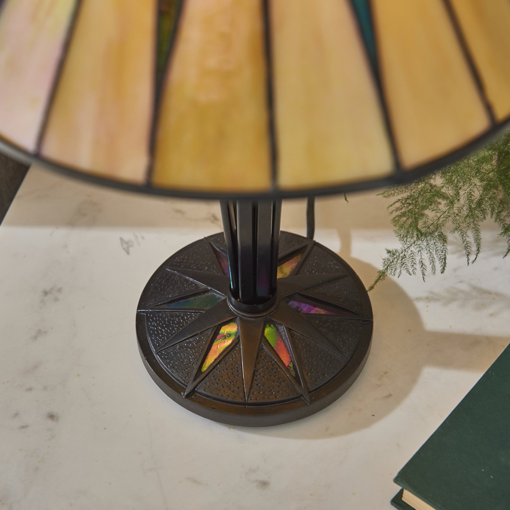 70367 Dark Star Tiffany Small Table Lamp