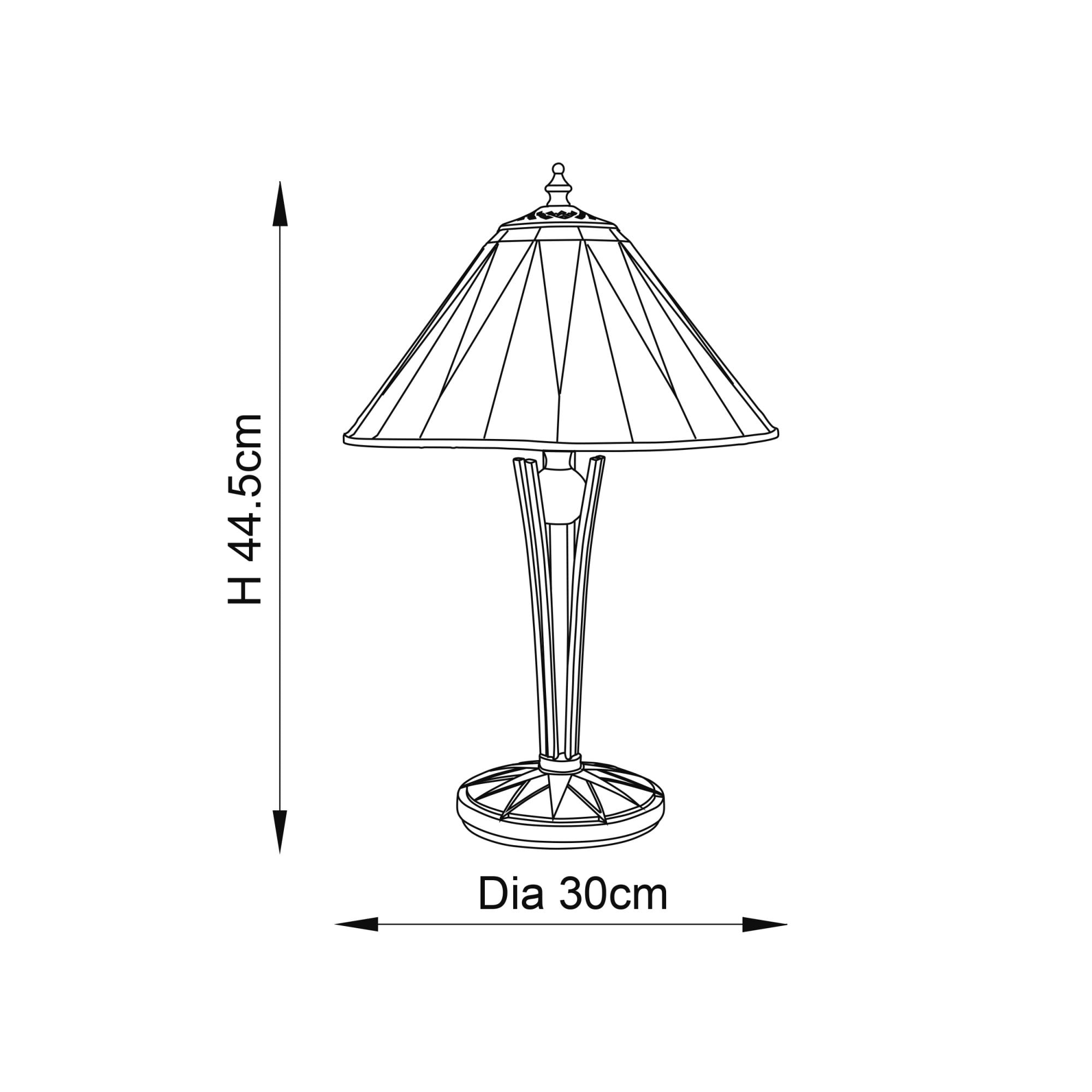 70367 Dark Star Tiffany Small Table Lamp