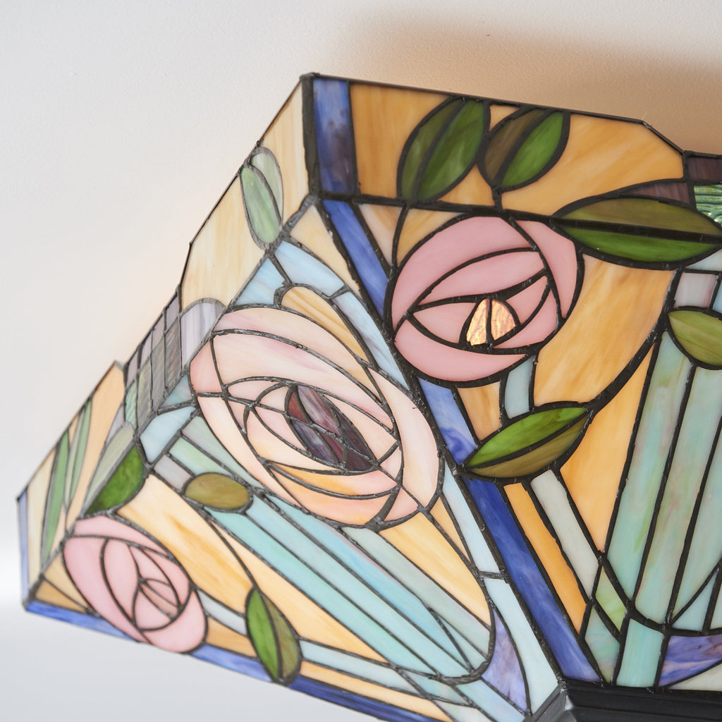 70698 Willow Tiffany Large 2 Light Flush