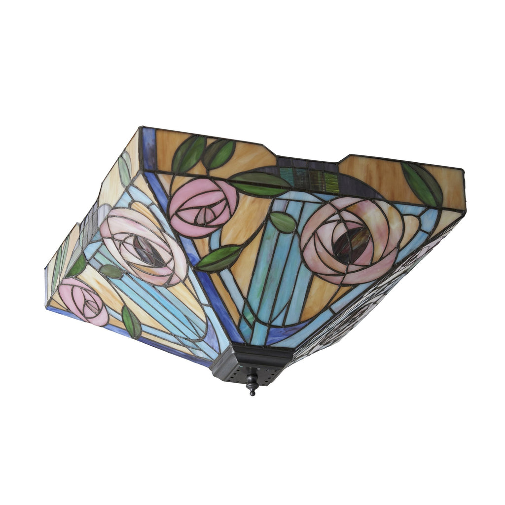 70698 Willow Tiffany Large 2 Light Flush