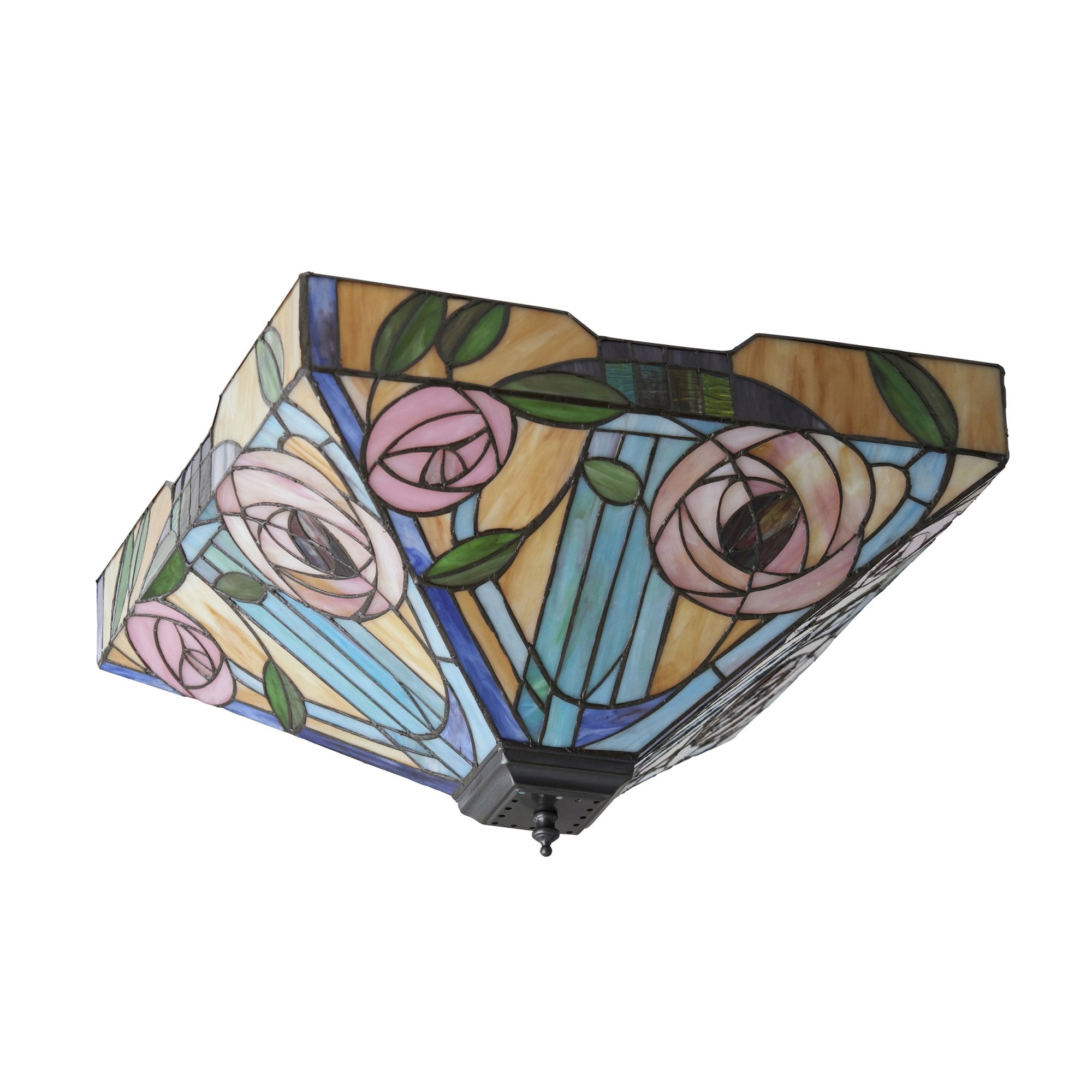 70698 Willow Tiffany Large 2 Light Flush
