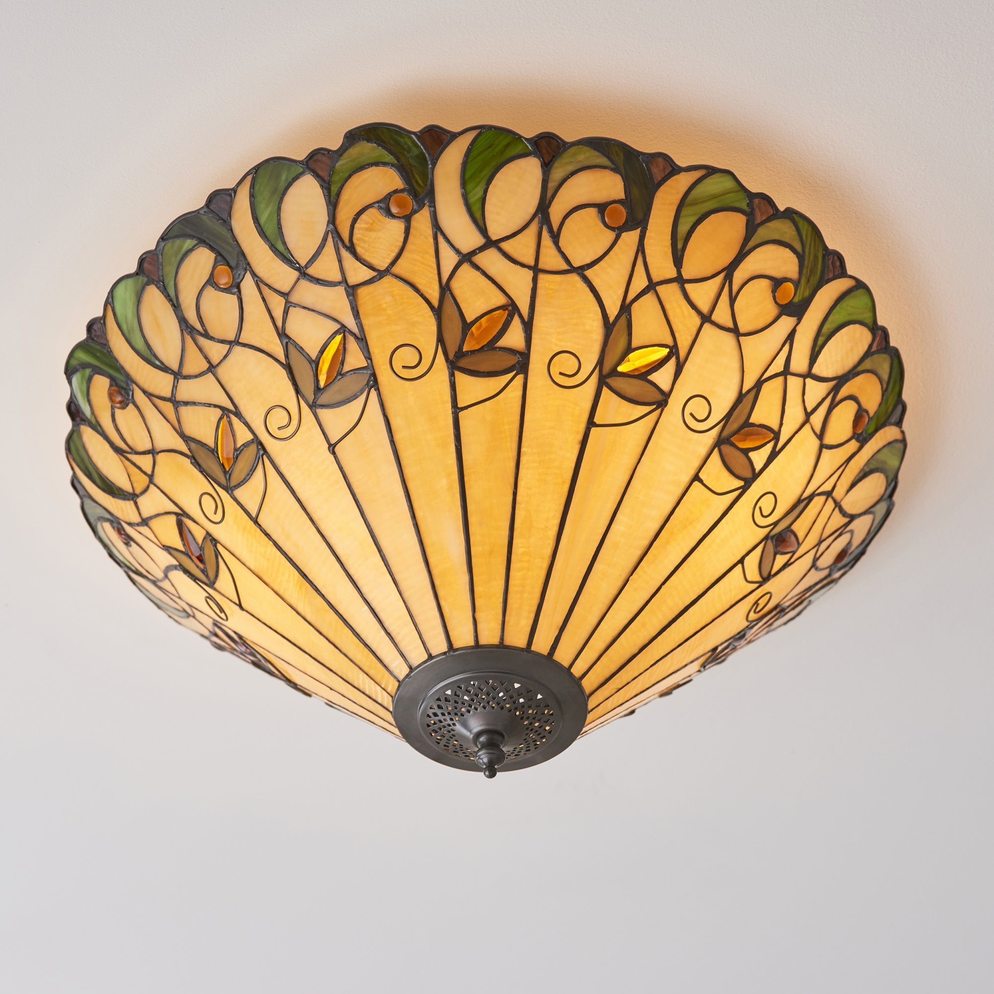 70706 Jamelia Tiffany Large 2 Light Flush