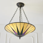 70754 Dark Star Tiffany Large Inverted 3 Light Pendant
