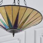 70754 Dark Star Tiffany Large Inverted 3 Light Pendant