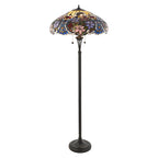 64323 Sullivan Floor Lamp Tiffany Style Glass Bronze