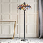 64323 Sullivan Floor Lamp Tiffany Style Glass Bronze