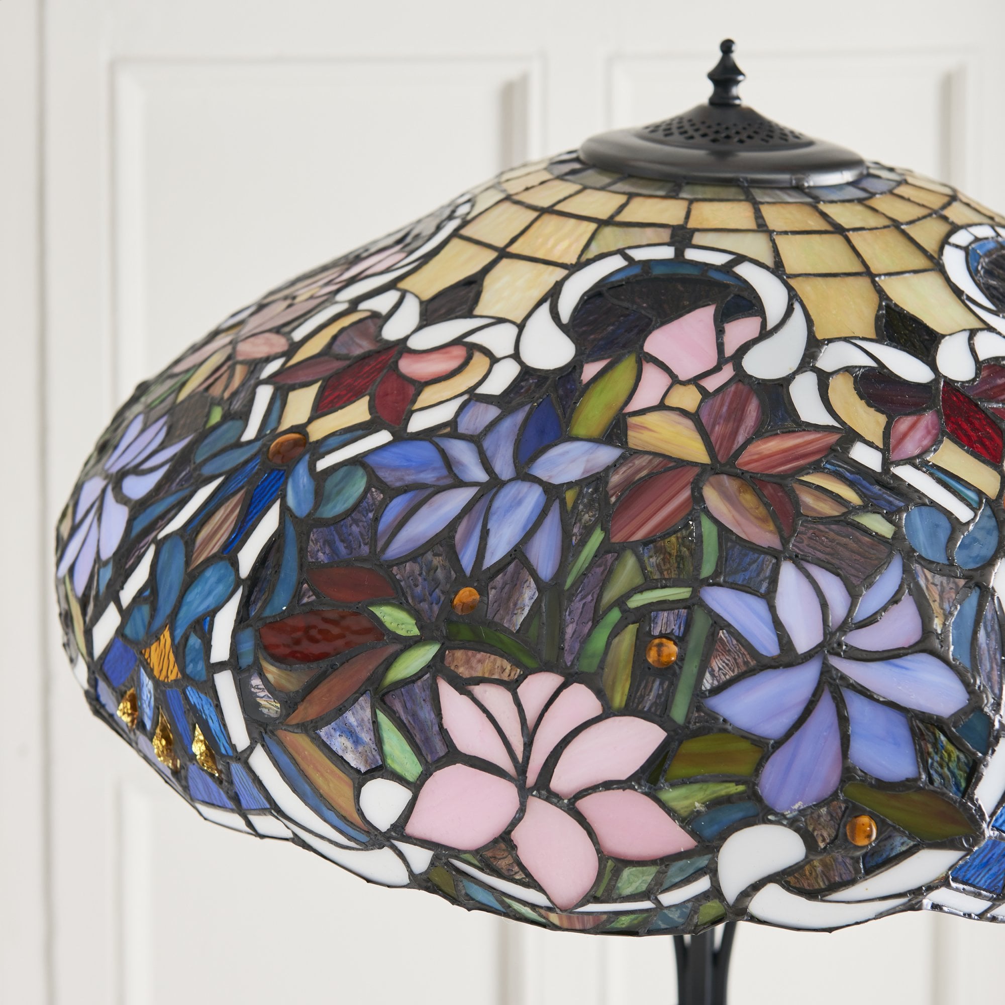 64323 Sullivan Floor Lamp Tiffany Style Glass Bronze