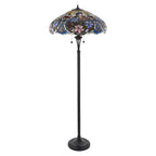 64323 Sullivan Floor Lamp Tiffany Style Glass Bronze