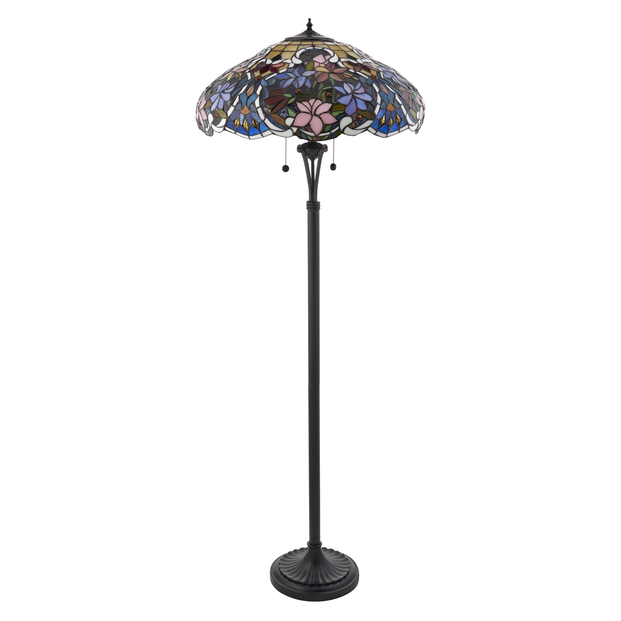 64323 Sullivan Floor Lamp Tiffany Style Glass Bronze