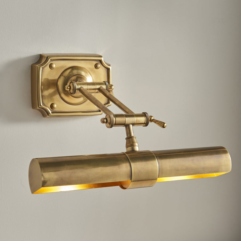 69832 Winchester Picture Light Solid Mellow Brass