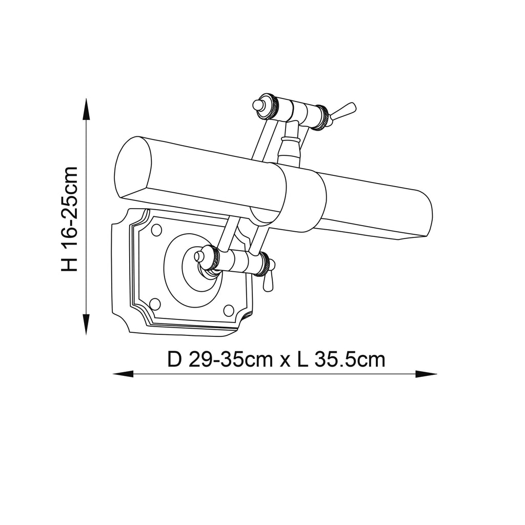 69832 Winchester Picture Light Solid Mellow Brass