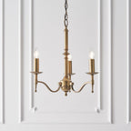 CA1P3B Stanford 3 Light Chandelier Antique Brass