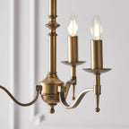 CA1P3B Stanford 3 Light Chandelier Antique Brass